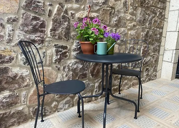 Stone With Beautiful View In Heart Of